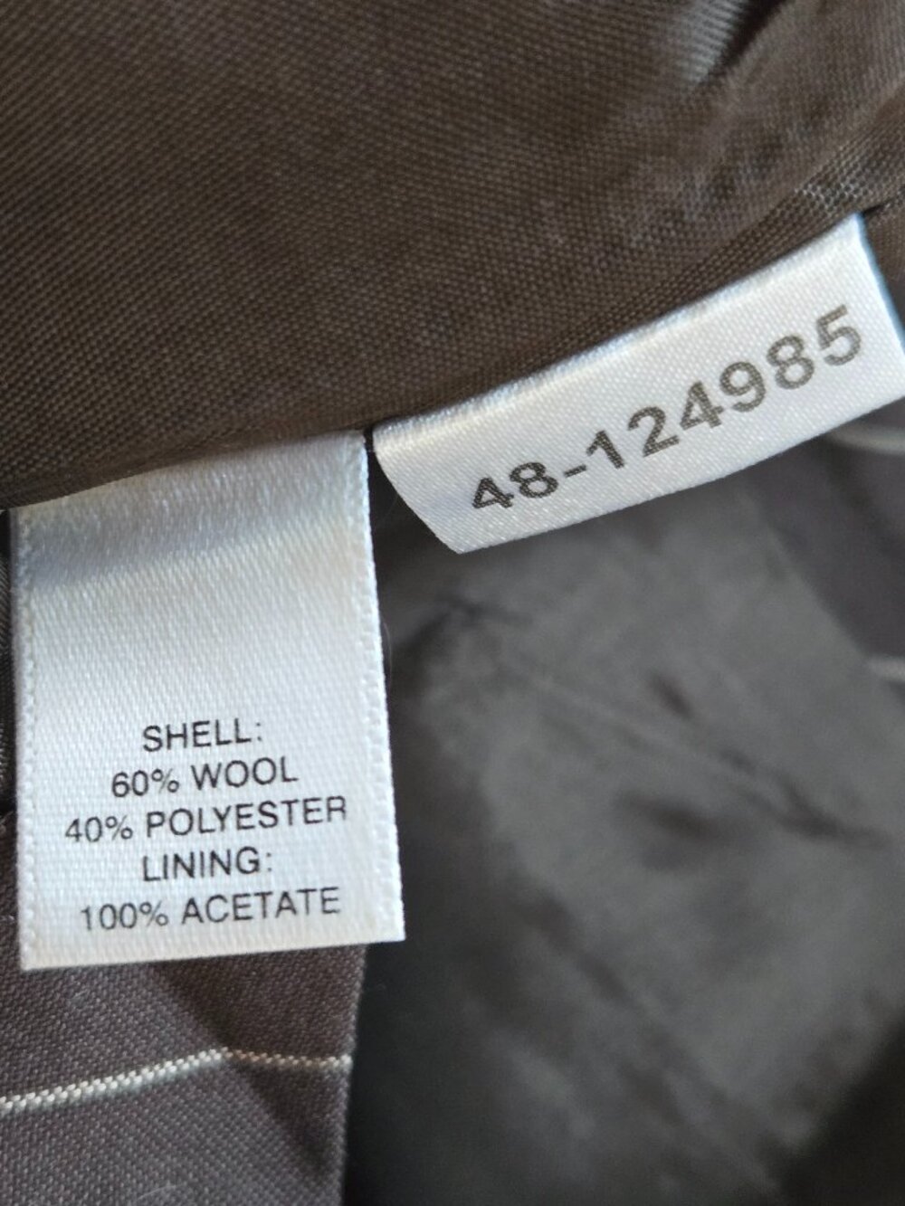 LOFT Laura Fit Brown Pinstripe Wool Blend Trouser Pants Size 8 Workwear Career - Picture 5 of 15